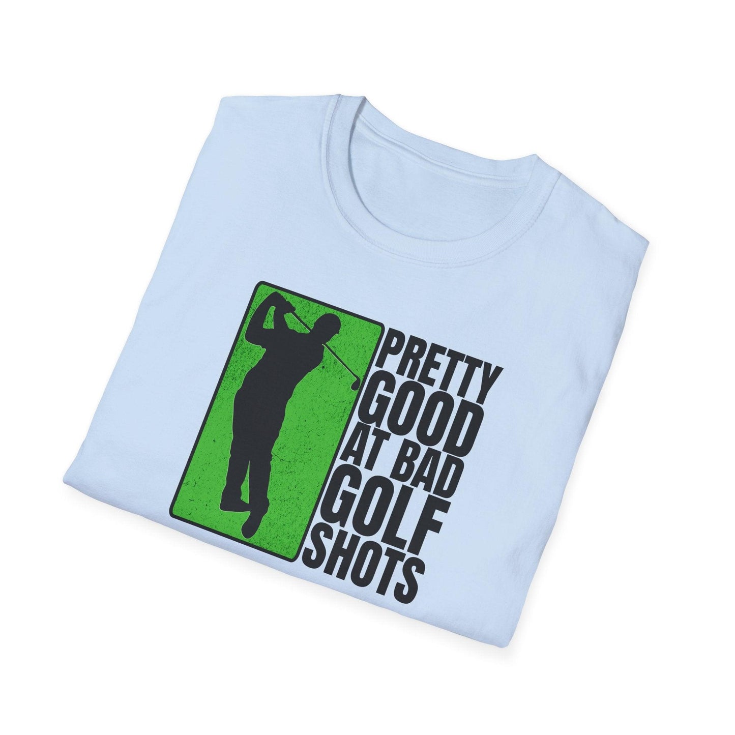 Pretty Good At Bad Golf Shots Adults Unisex Tee - Jamie's Trading Cards - JamiesTradingCards