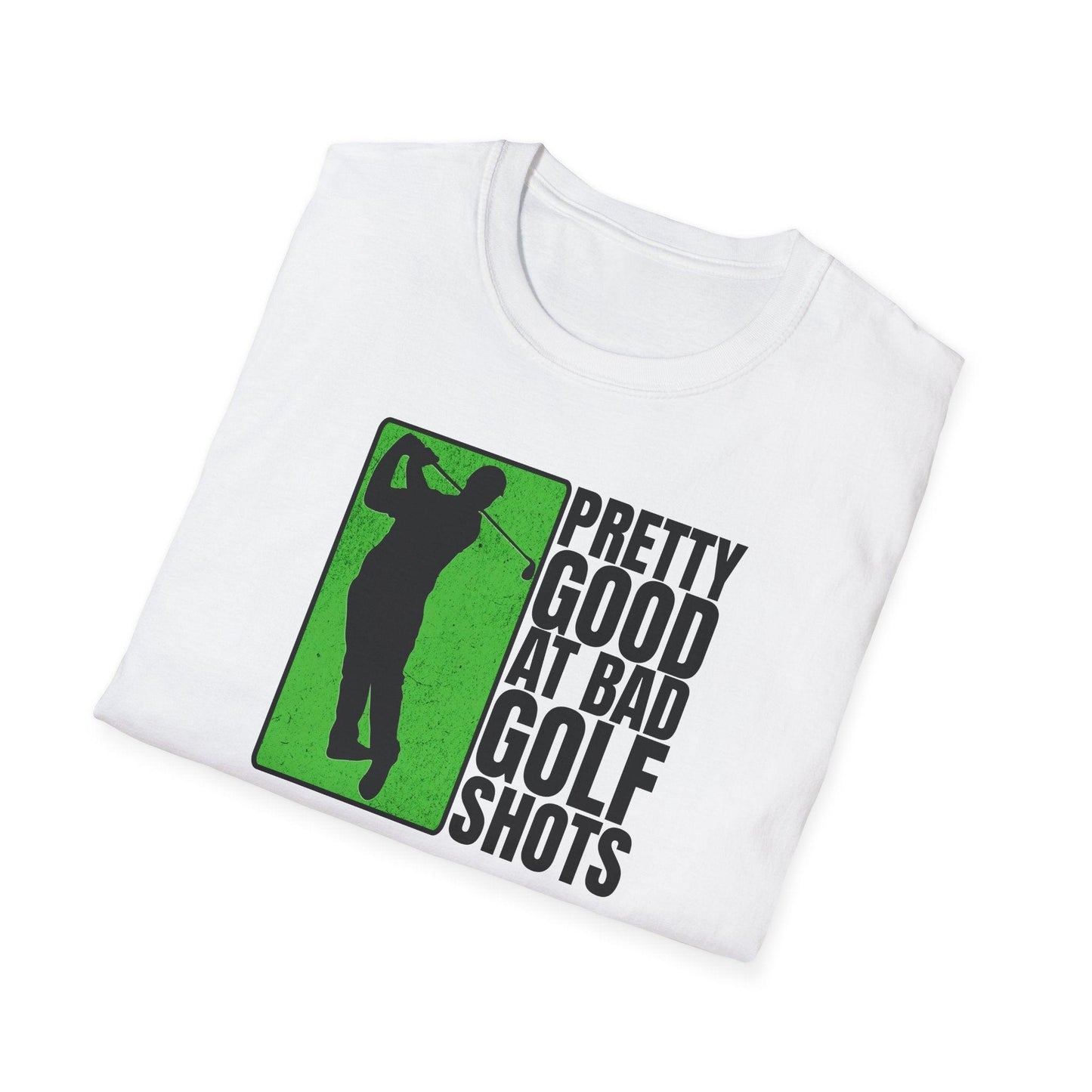Pretty Good At Bad Golf Shots Adults Unisex Tee - Jamie's Trading Cards - JamiesTradingCards