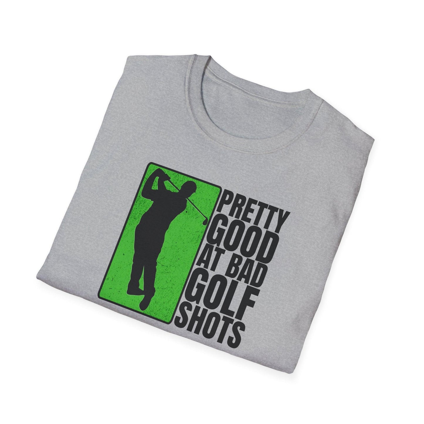 Pretty Good At Bad Golf Shots Adults Unisex Tee - Jamie's Trading Cards - JamiesTradingCards