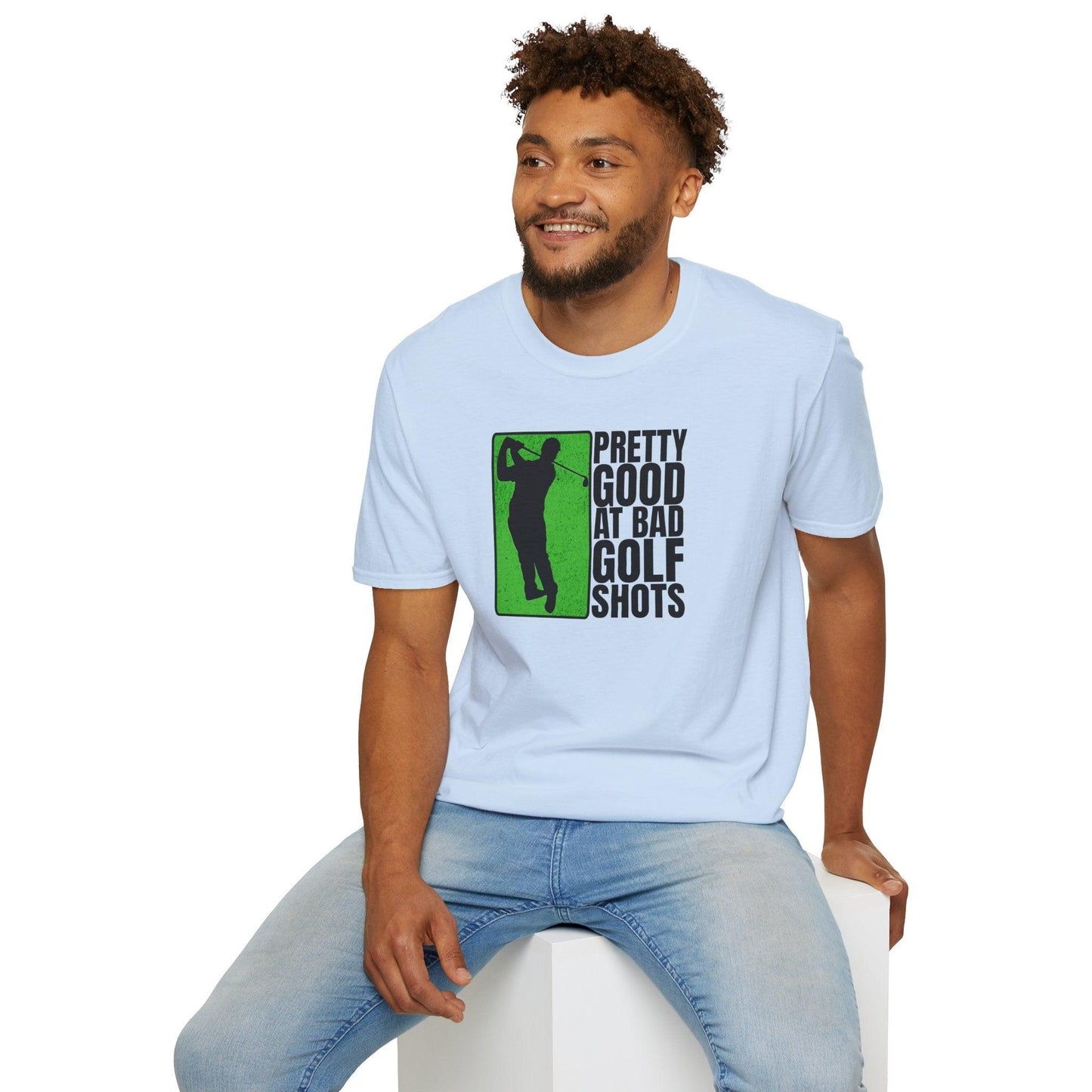 Pretty Good At Bad Golf Shots Adults Unisex Tee - Jamie's Trading Cards - JamiesTradingCards