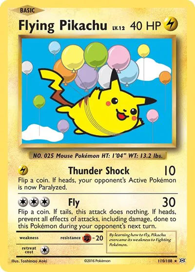 110/108 - Flying Pikachu - Evolutions - Pokemon TCG