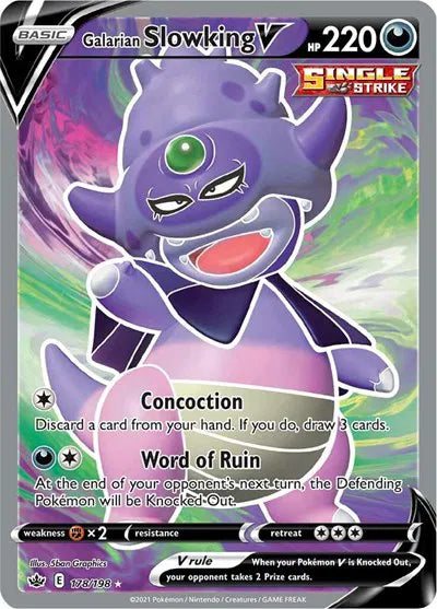 178/198 - Galarian Slowking V - Chilling Reign - Pokemon TCG