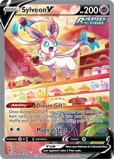 184/203 - Sylveon V - Evolving Skies - Pokemon TCG