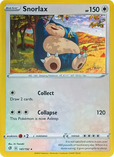 141/192 - Snorlax Cosmos Holo - Pokemon TCG