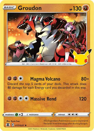 017/025 - Groudon - Celebrations Pokemon TCG 25th Anniversary