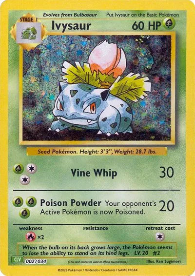 002/034 - Ivysaur Holo - Trading Card Game Classic Collection - Pokemon TCG