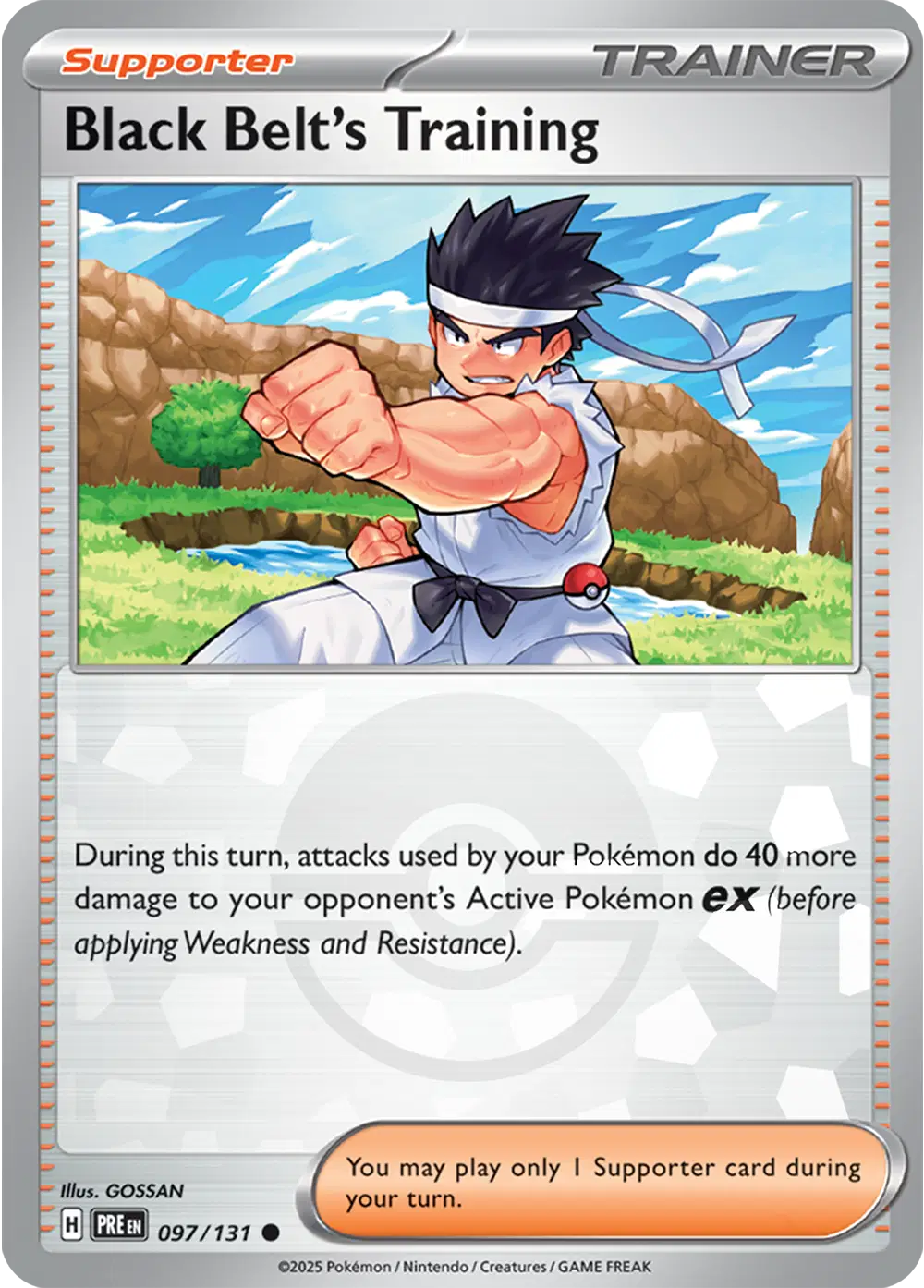 097/131 - Black Belt's Training Poke Ball - Prismatic Evolutions - Pokemon TCG