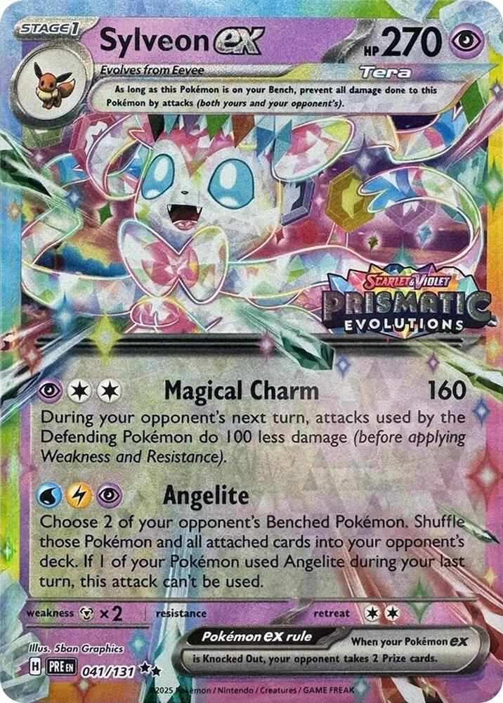 041/131 - Sylveon EX Prismatic Evolution Stamped Sealed - Prismatic Evolutions - Pokemon TCG