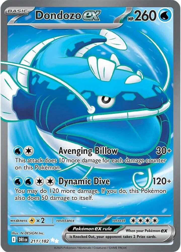 211/182 - Dondozo EX - Destined Rivals - Pokemon TCG