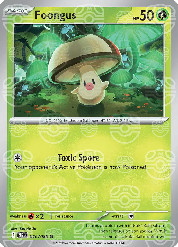 010/086 - Foongus Master Ball - White Flare - Pokemon TCG