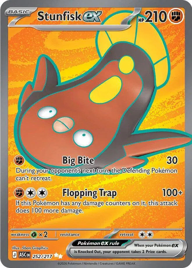 252/217 - Stunfisk Ex - Ascended Heroes - Pokemon TCG