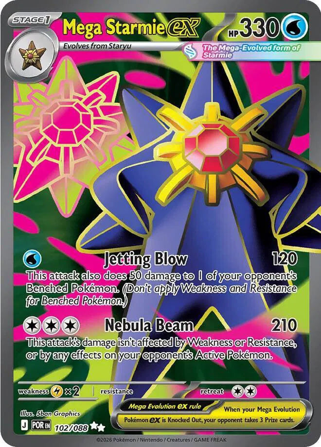 102/088 - Mega Starmie Ex - Perfect Order - Pokemon TCG