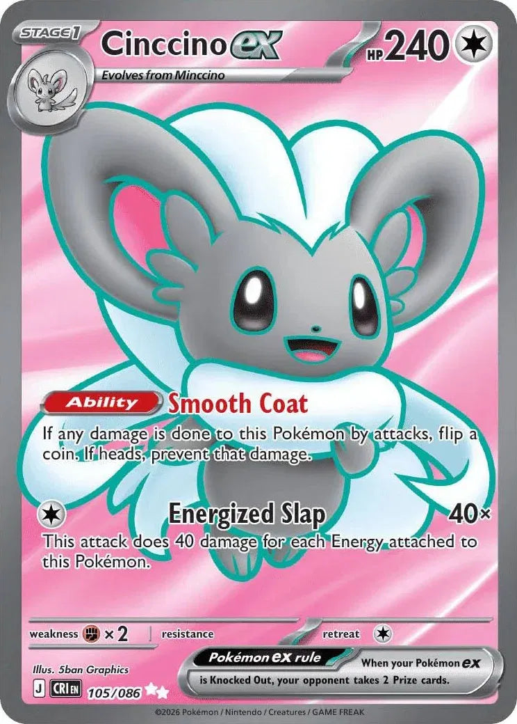 105/086 - Cinccino Ex - Chaos Rising - Pokemon TCG