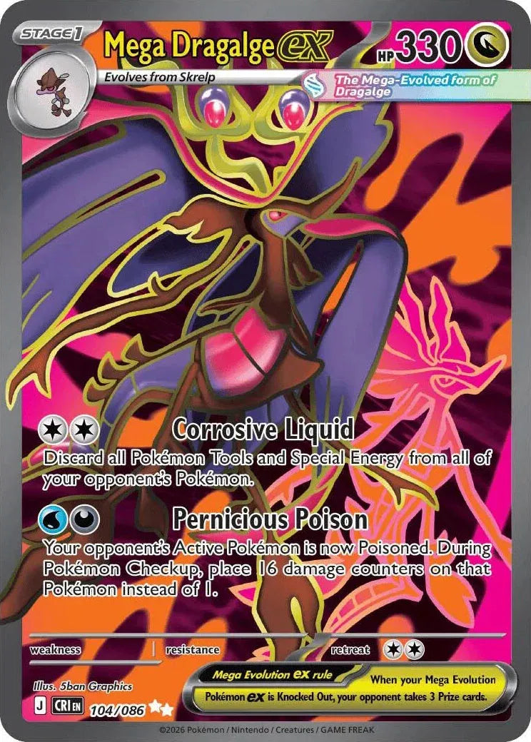 104/086 - Mega Dragalge Ex - Chaos Rising - Pokemon TCG