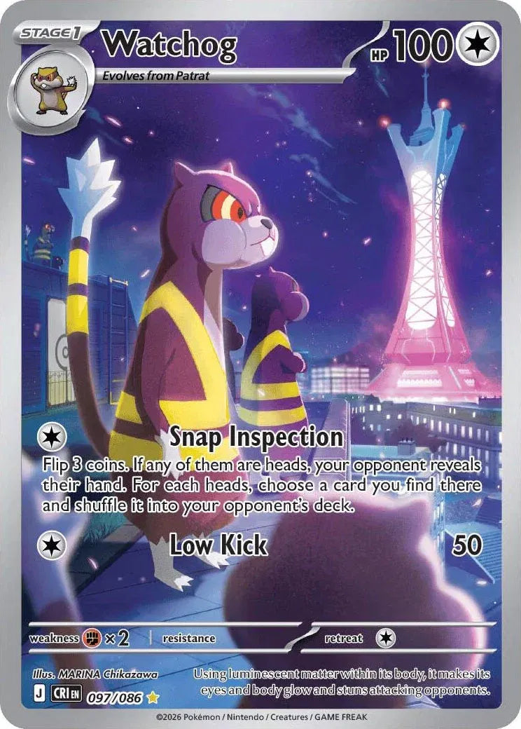 097/086 - Watchog - Chaos Rising - Pokemon TCG