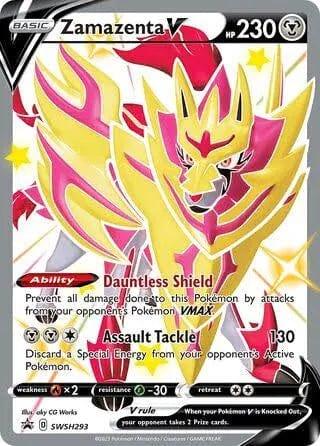 SWSH293 - Zamazenta V - Crown Zenith - Pokemon TCG Black Star Promo - JamiesTradingCards