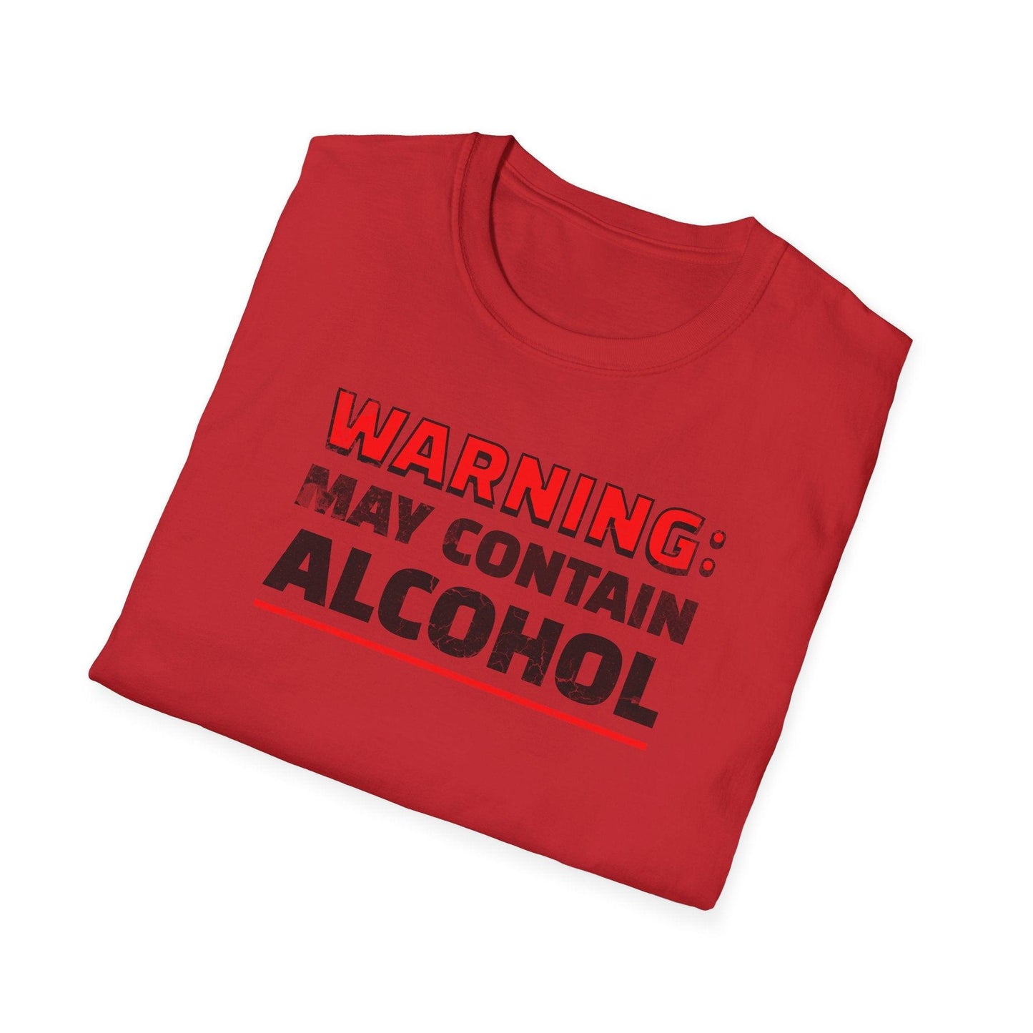 Warning May Contain Alcohol Adults Unisex Tee - Jamie’s Trading Cards - JamiesTradingCards