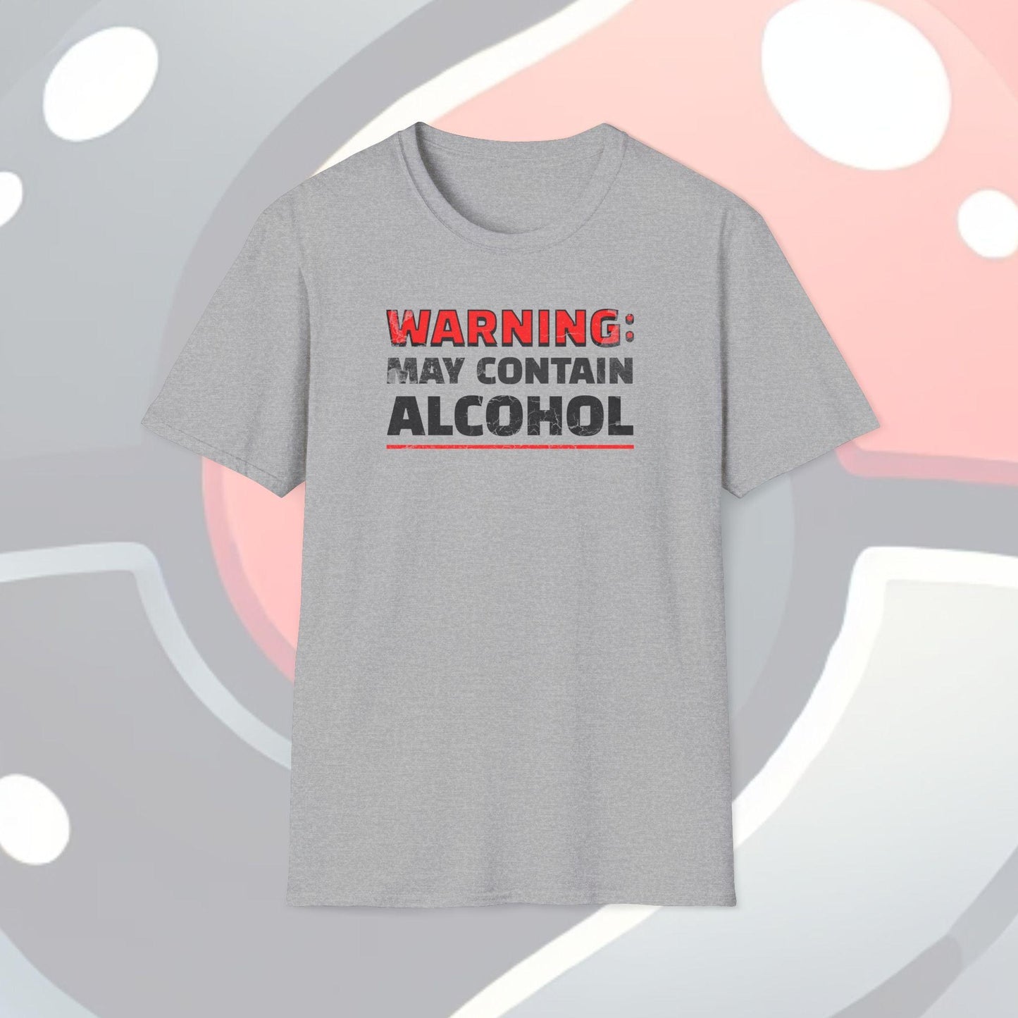 Warning May Contain Alcohol Adults Unisex Tee - Jamie’s Trading Cards - JamiesTradingCards