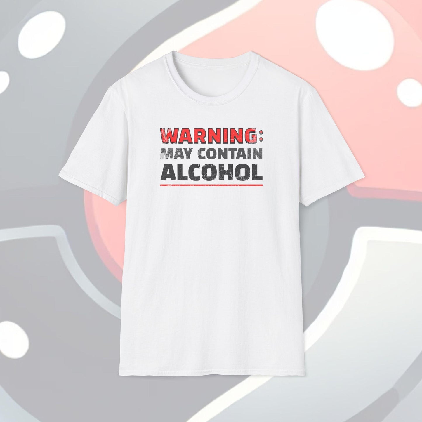 Warning May Contain Alcohol Adults Unisex Tee - Jamie’s Trading Cards - JamiesTradingCards