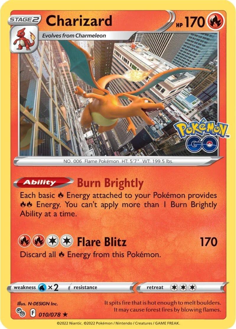 010/078 - Charizard Holo - Pokemon GO - Pokemon TCG - JamiesTradingCards