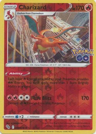 010/078 - Charizard Reverse Holo - Pokemon GO - Pokemon TCG - JamiesTradingCards