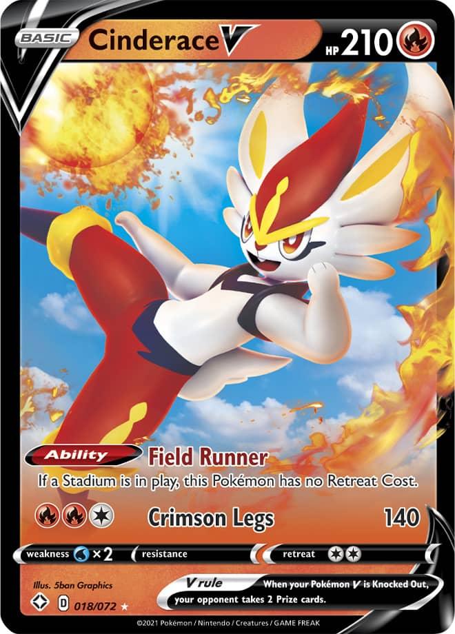 018/072 - Cinderace V - Shining Fates - Pokemon TCG - JamiesTradingCards