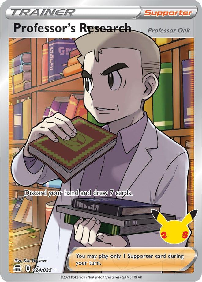 024/025 - Professor's Research Trainer - Celebrations Pokemon TCG 25th Anniversary - JamiesTradingCards
