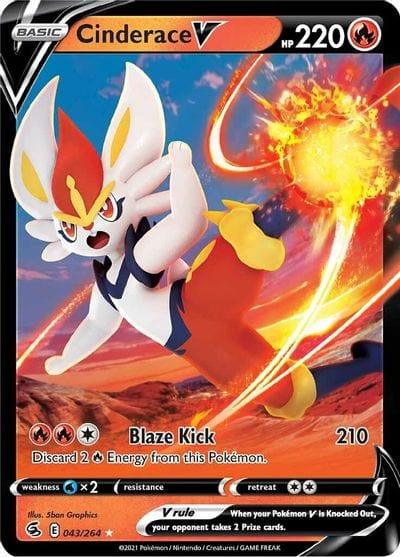 044/264 - Cinderace V - Fusion Strike - Pokemon TCG - JamiesTradingCards