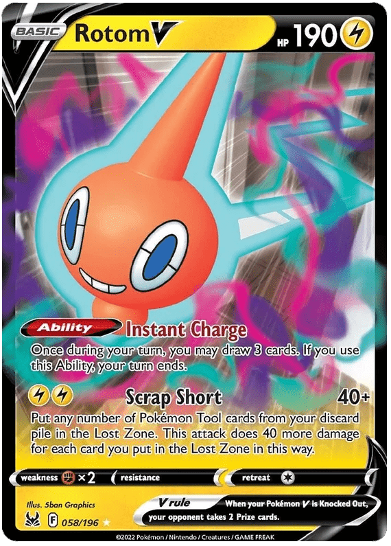 058/196 - Rotom V - Lost Origins Pokemon TCG - JamiesTradingCards