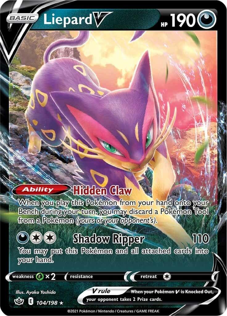 104/198 - Liepard V - Chilling Reign - Pokemon TCG - JamiesTradingCards