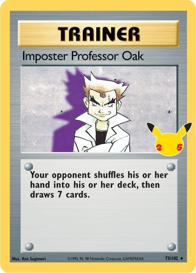 73/102 - Imposter Professor Oak - Celebrations Pokemon TCG 25th Anniversary - JamiesTradingCards
