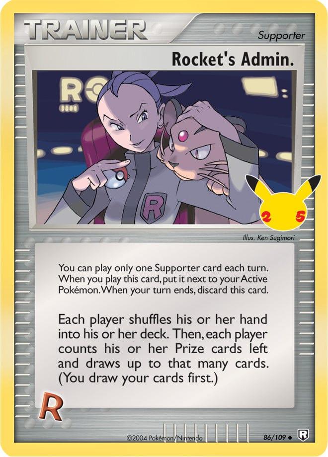 86/109 - Rocket's Admin - Celebrations Pokemon TCG 25th Anniversary - JamiesTradingCards