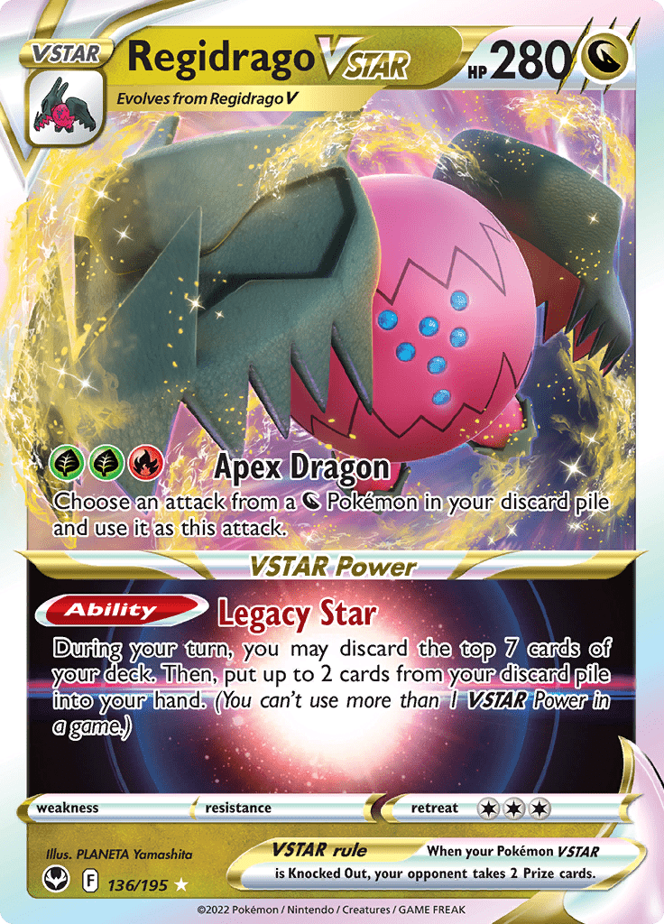 JamiesTradingCards 136/195 - Regidrago Vstar - Silver Tempest - Pokemon TCG