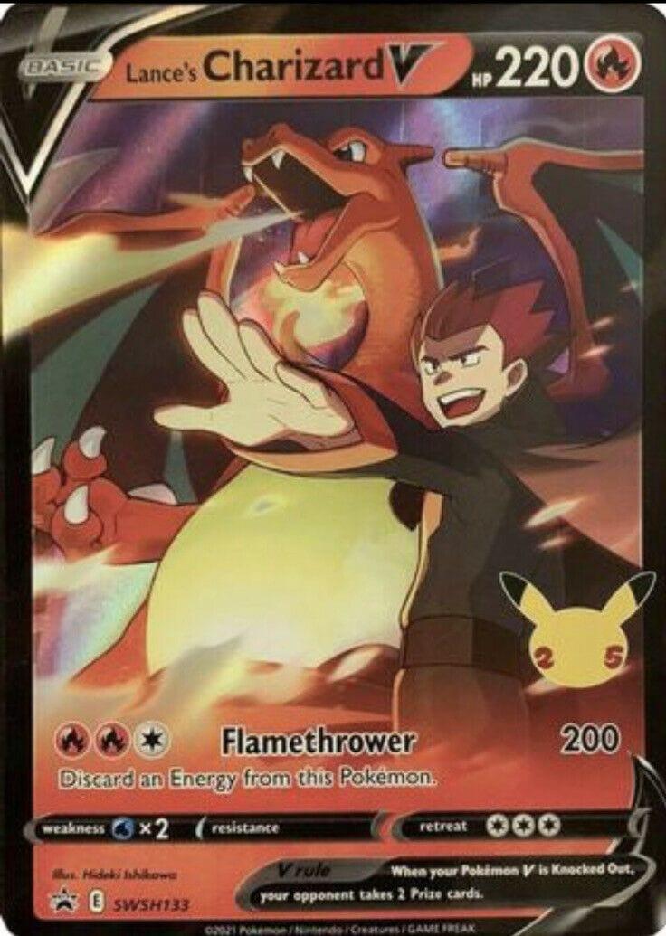 SWSH133 - Lance's Charizard V - Celebrations Pokemon TCG 25th Anniversary - JamiesTradingCards