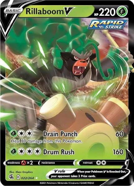 022/264 - Rillaboom V - Fusion Strike - Pokemon TCG - JamiesTradingCards