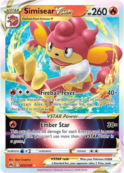 023/159 - Simisear Vstar - Crown Zenith - Pokemon TCG - JamiesTradingCards