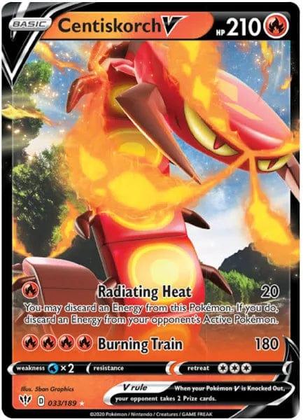 033/189 - Centiskorch V - Darkness Ablaze - Pokemon TCG - JamiesTradingCards