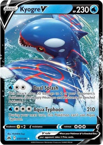 037/159 - Kyogre V - Crown Zenith - Pokemon TCG - JamiesTradingCards