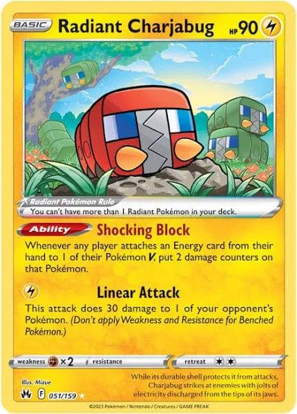 051/159 - Radiant Charjabug - Crown Zenith - Pokemon TCG - JamiesTradingCards
