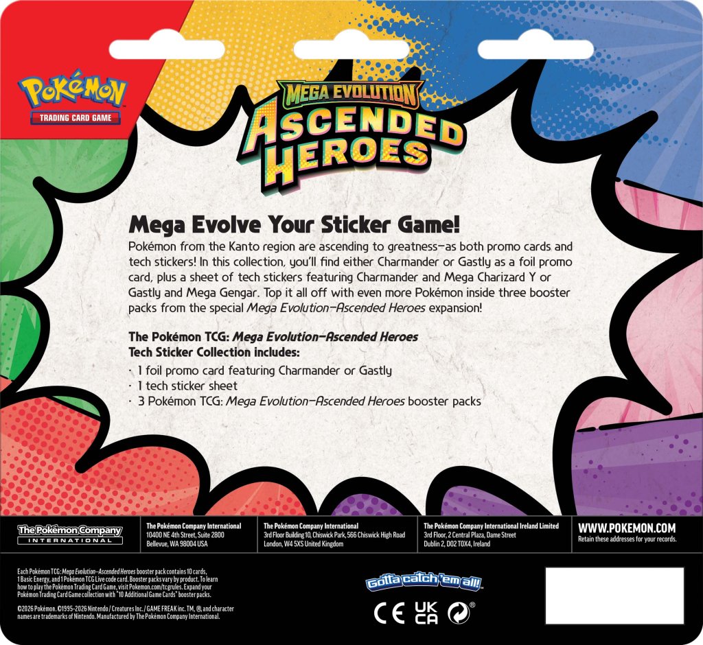 [Pre Order] Ascended Heroes Tech Sticker Collection (Gastly) - Pokemon TCG