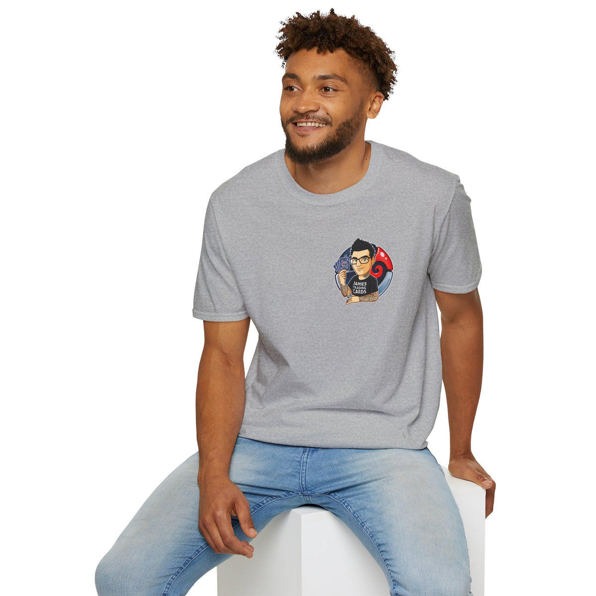 Jamie’s Trading Cards Official Pocket Logo Adults Unisex Tee - Jamie's Trading Cards
