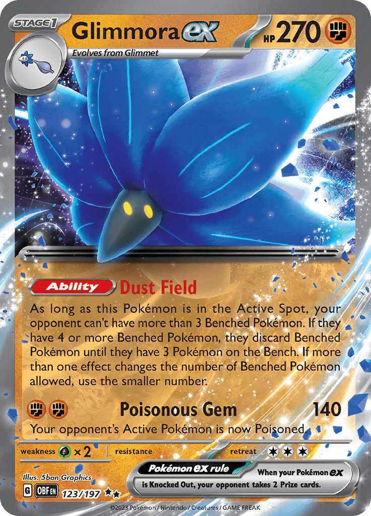123/197 - Glimmora Ex - Obsidian Flames - Pokemon TCG - JamiesTradingCards