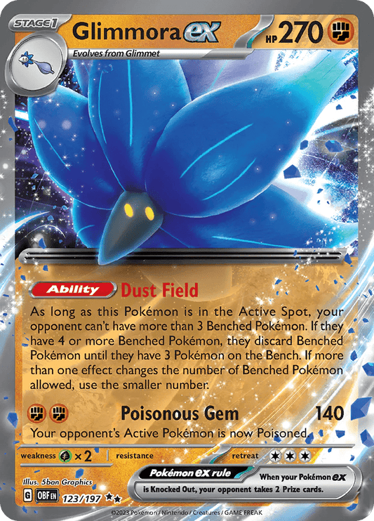 123/197 - Glimmora Ex - Obsidian Flames - Pokemon TCG - JamiesTradingCards