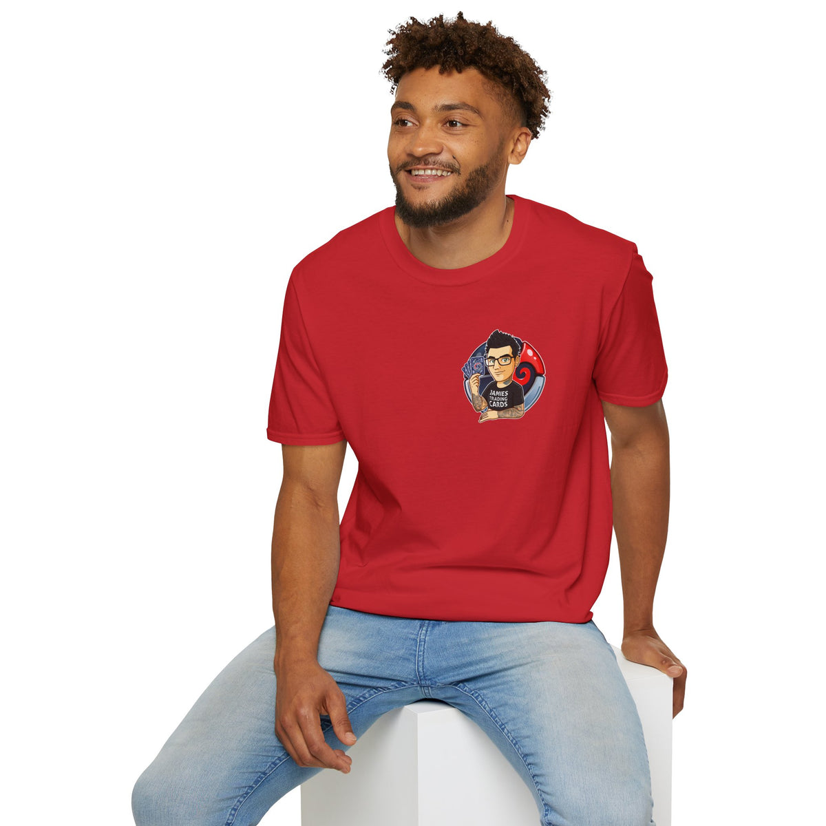 Jamie’s Trading Cards Official Pocket Logo Adults Unisex Tee - Jamie's Trading Cards