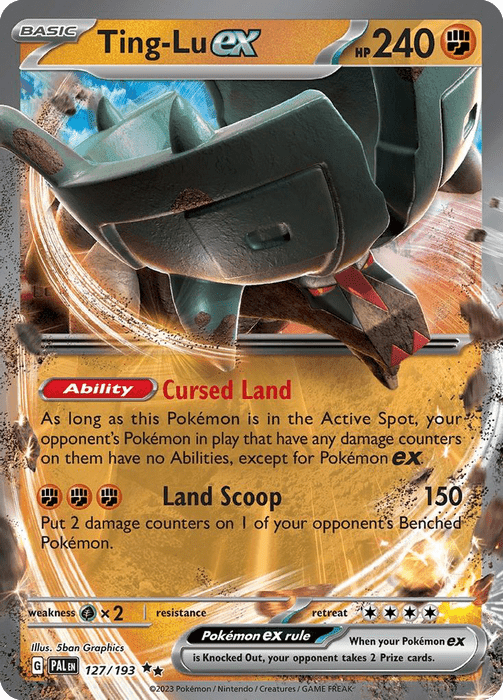 127/193 - Ting-Lu Ex - Paldea Evolved - Pokemon TCG - JamiesTradingCards
