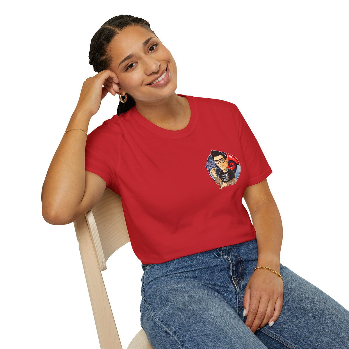 Jamie’s Trading Cards Official Pocket Logo Adults Unisex Tee - Jamie's Trading Cards