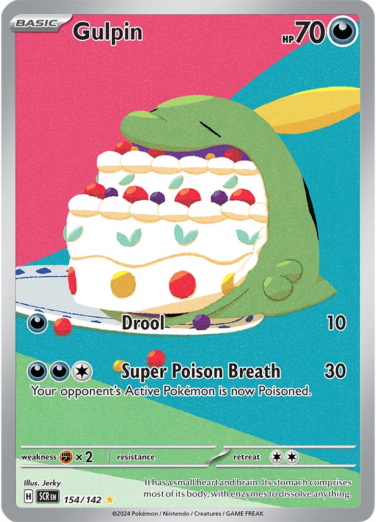 154/142 - Gulpin Illustration Rare - Stellar Crown - Pokemon TCG