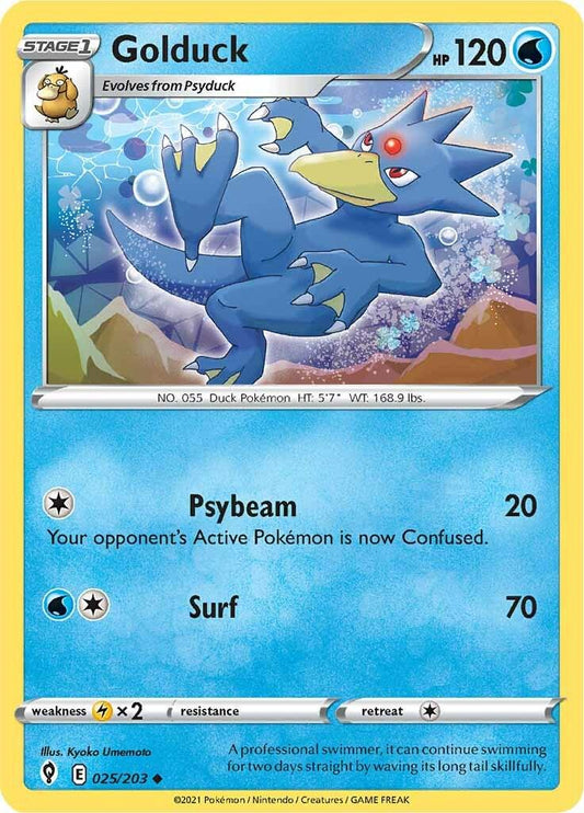 025/203 - Golduck Reverse Holo - Evolving Skies - Pokemon TCG