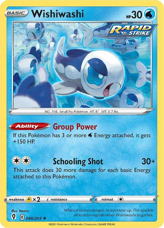 046/203 - Wishiwashi Reverse Holo - Evolving Skies - Pokemon TCG