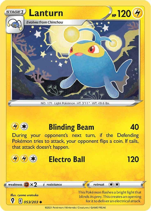 053/203 - Lantern Reverse Holo - Evolving Skies - Pokemon TCG